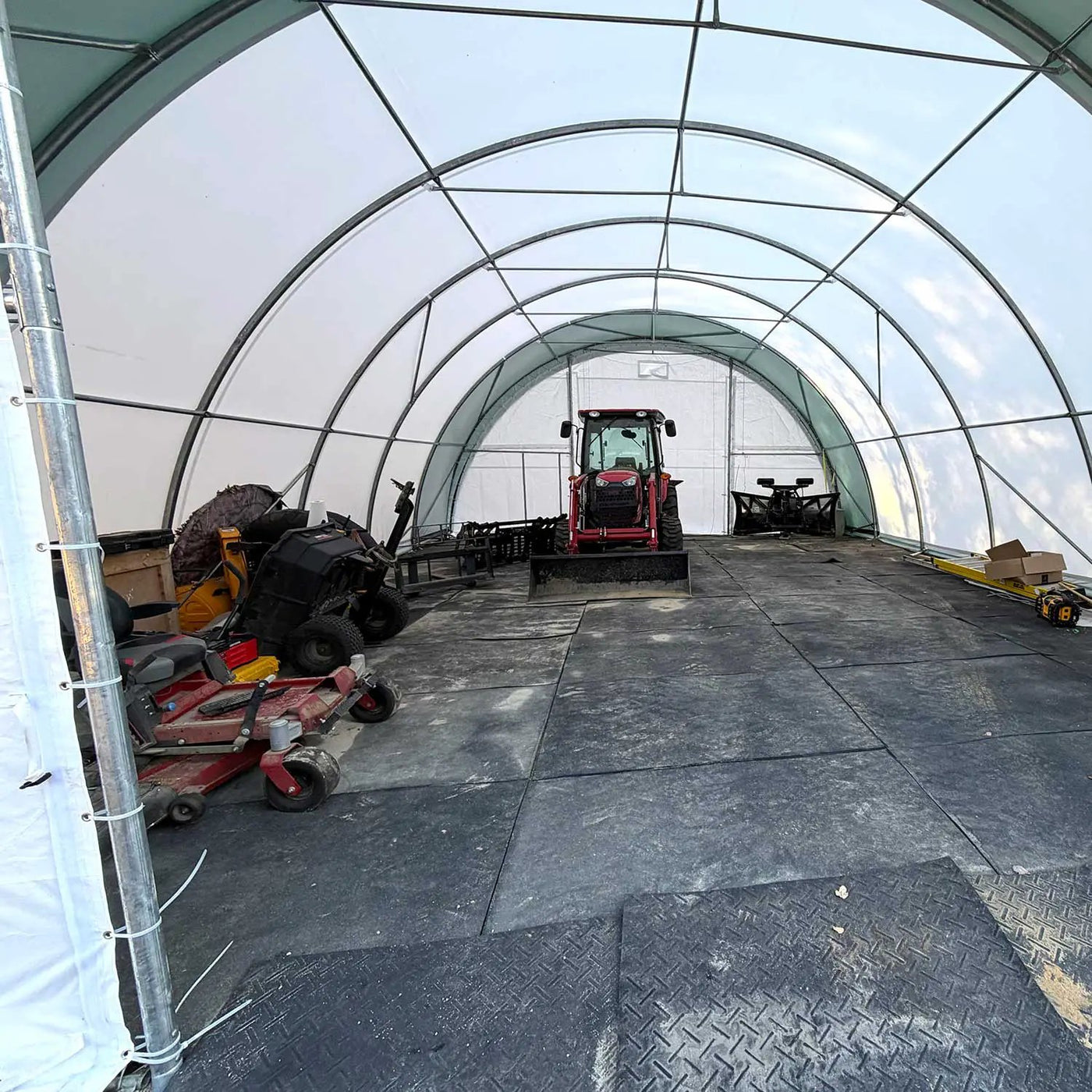 W30'xL40'xH15' Single Truss Arch Storage Shelter by Chery Industrial