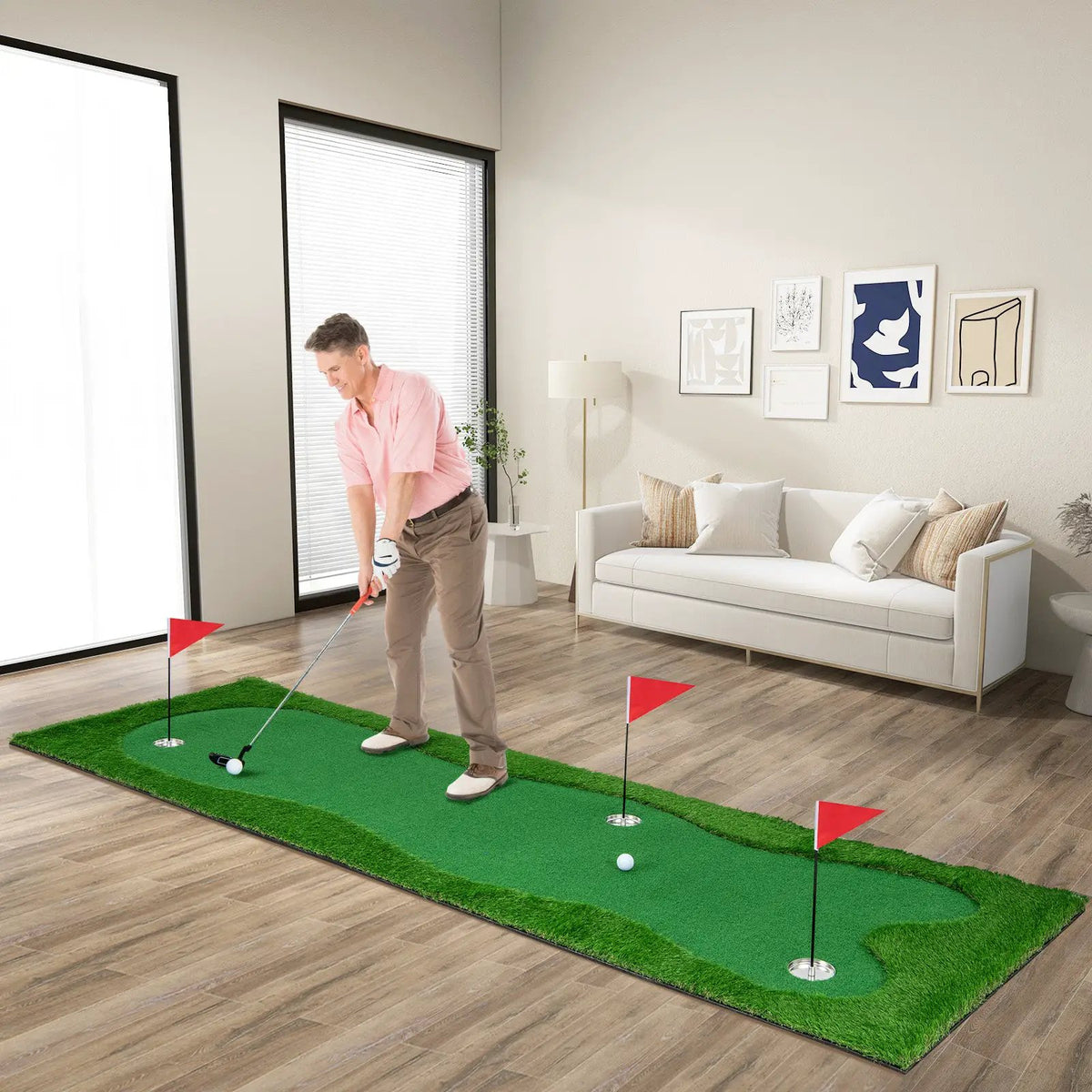 Golf Putting Green with Realistic Artificial Grass Turf by DirectDeals