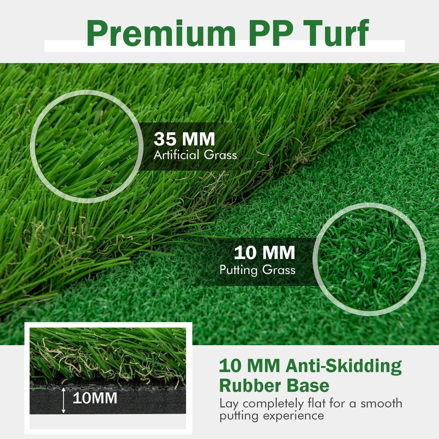 Golf Putting Green with Realistic Artificial Grass Turf by DirectDeals