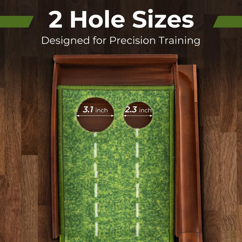 Golf Putting Mat Practice Training Aid with Auto Ball Return and by DirectDeals