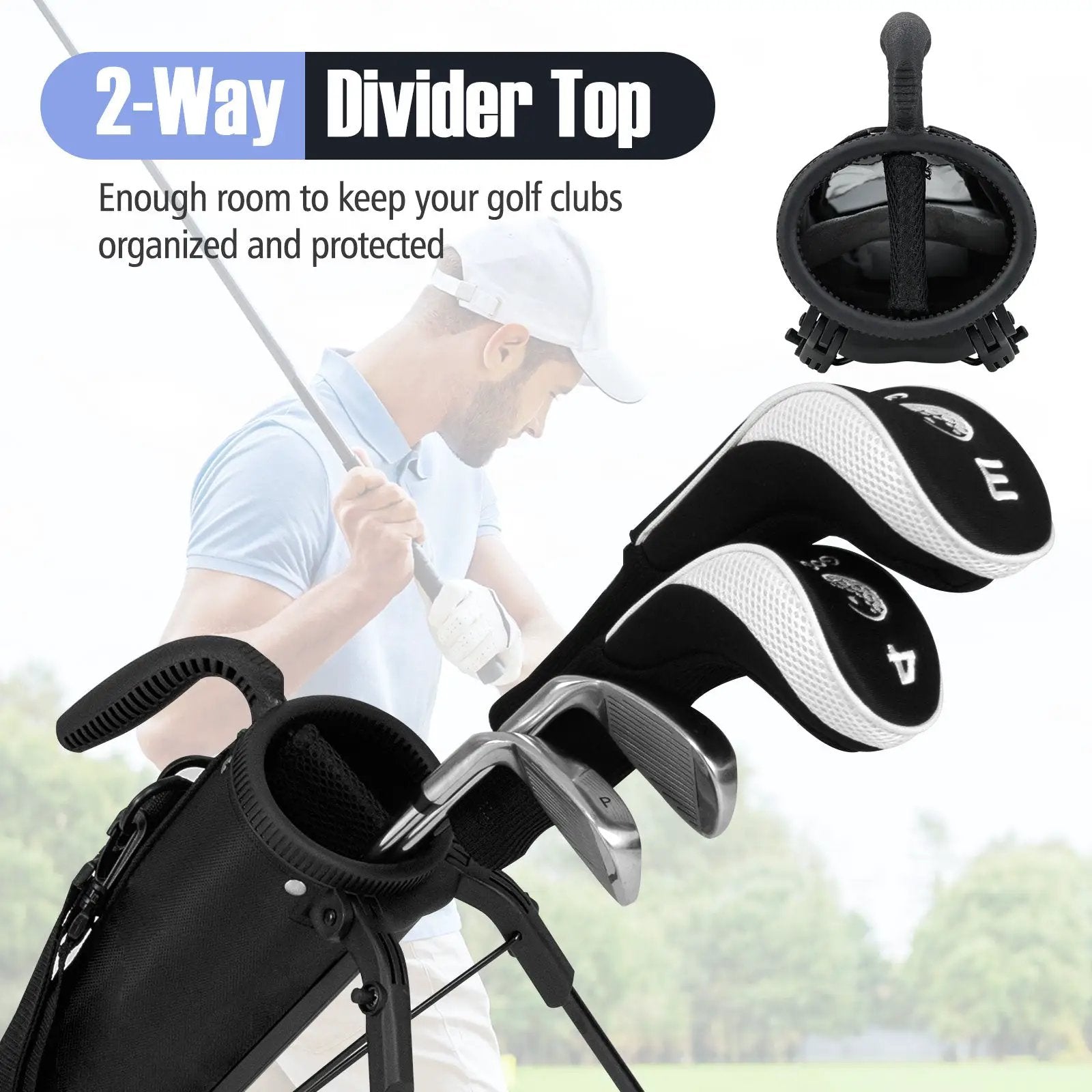 Golf Stand Bag Lightweight Golf Bag for The Driving Range by DirectDeals