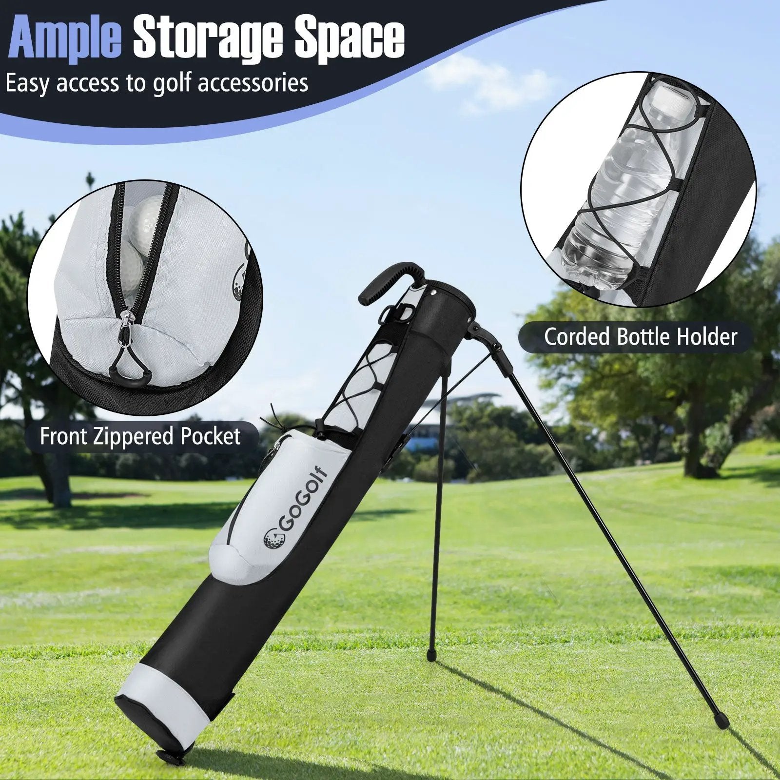Golf Stand Bag Lightweight Golf Bag for The Driving Range by DirectDeals