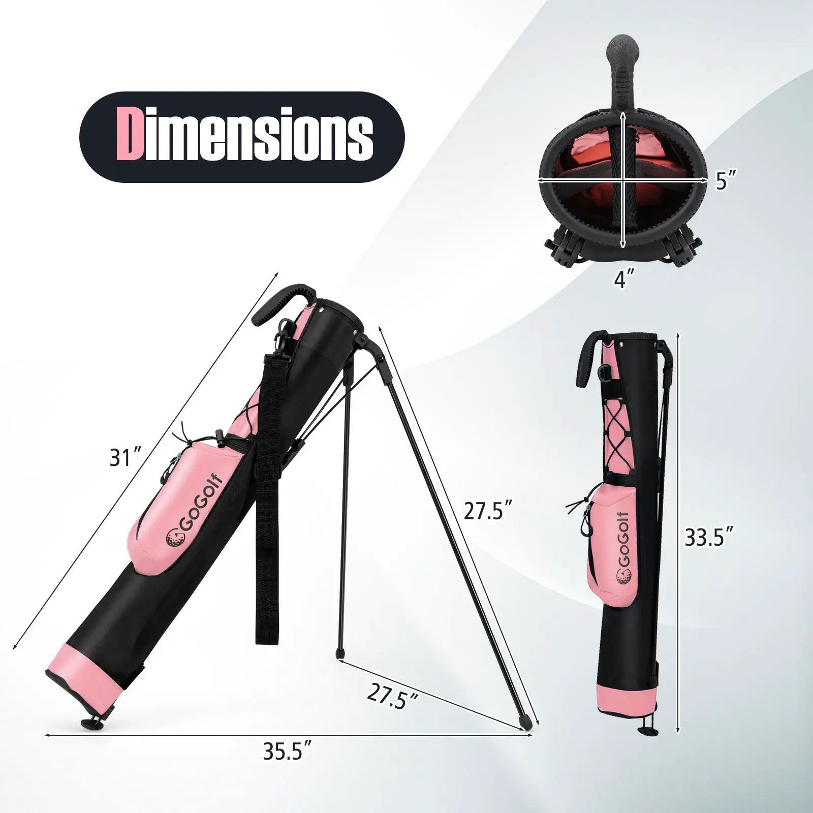 Golf Stand Bag Lightweight Golf Bag for The Driving Range by DirectDeals