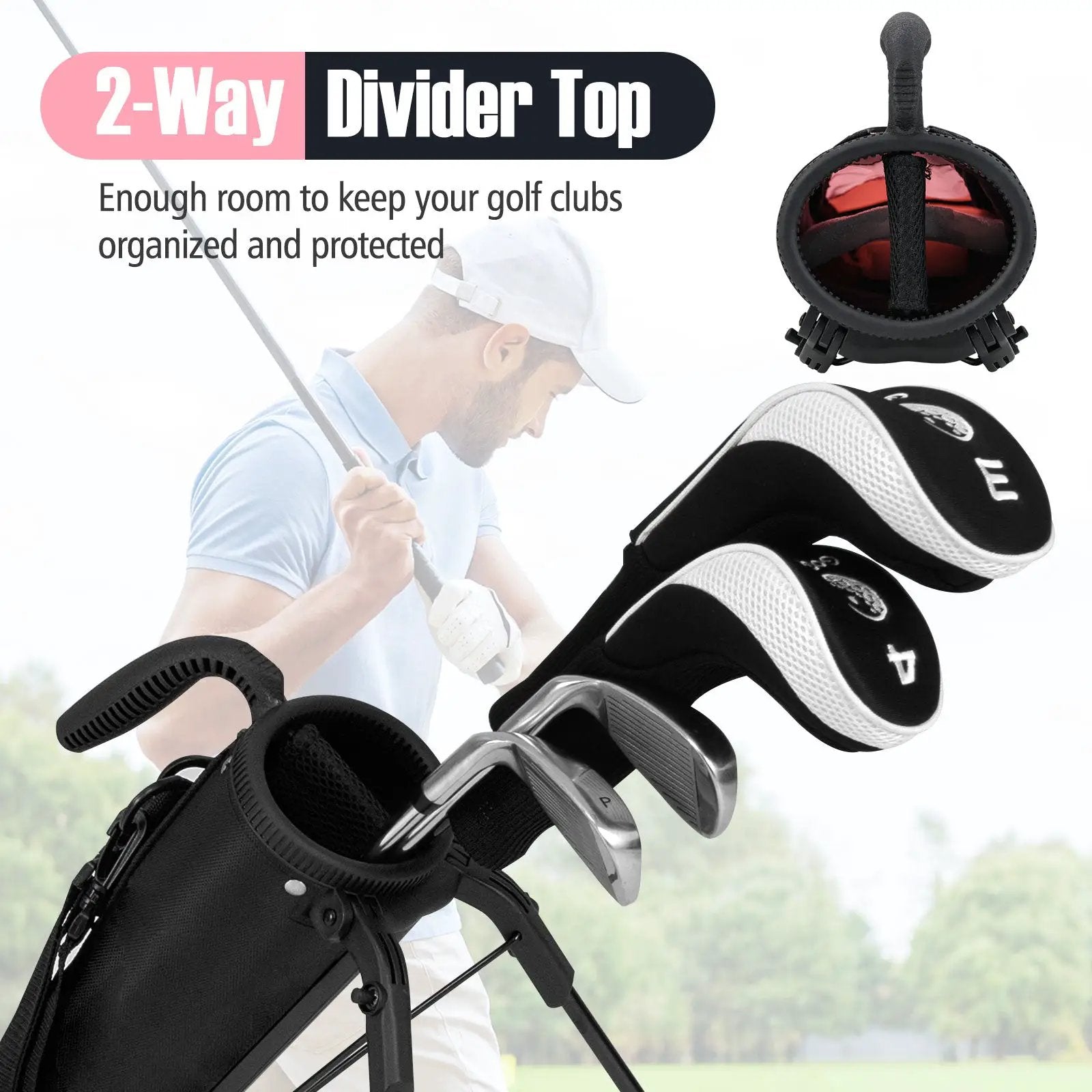 Golf Stand Bag Lightweight Golf Bag for The Driving Range by DirectDeals