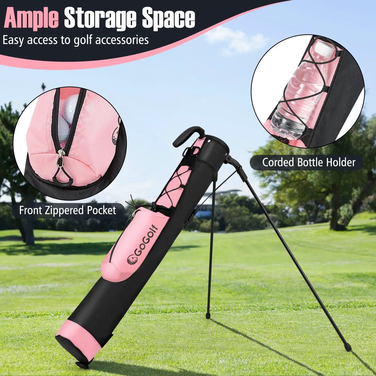 Golf Stand Bag Lightweight Golf Bag for The Driving Range by DirectDeals