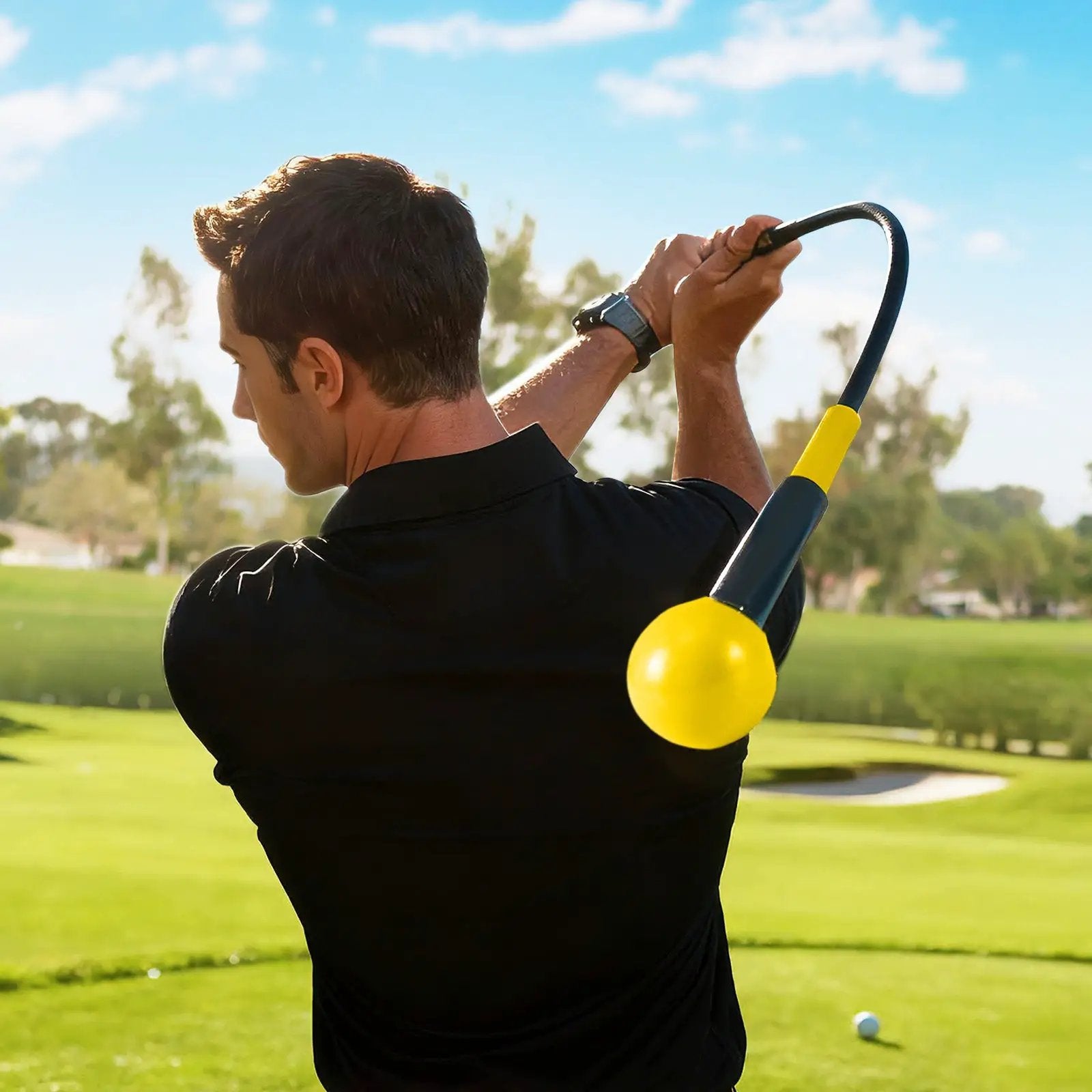 Golf Swing Trainer Aid 47inch/40inch/31.5inch Warm-up Practice Stick with Weighted Head for Grip by DirectDeals