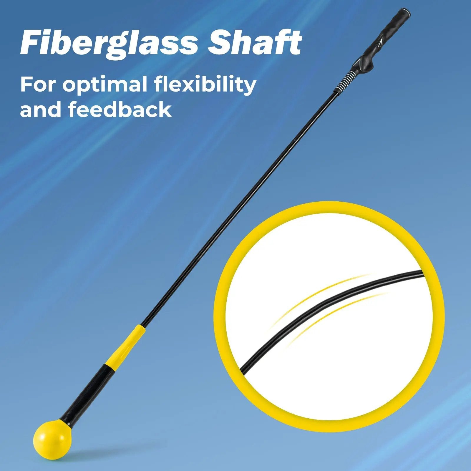 Golf Swing Trainer Aid 47inch/40inch/31.5inch Warm-up Practice Stick with Weighted Head for Grip by DirectDeals