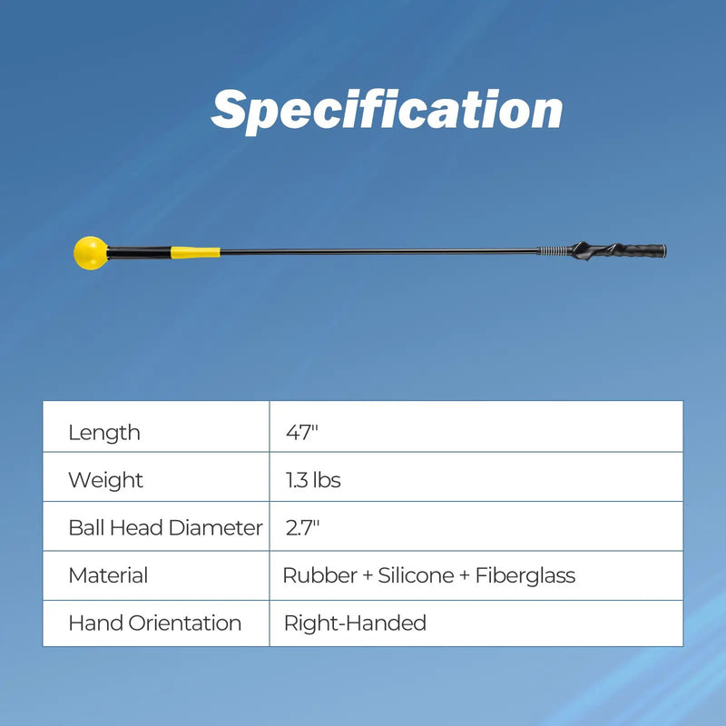Golf Swing Trainer Aid 47inch/40inch/31.5inch Warm-up Practice Stick with Weighted Head for Grip by DirectDeals