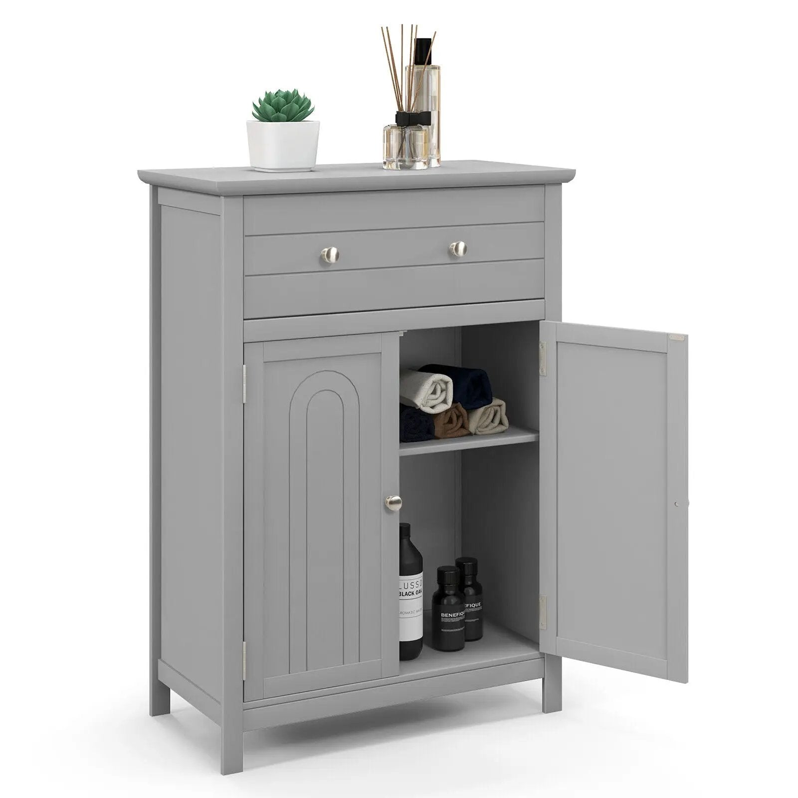 Free Standing Bathroom Storage Cabinet with Large Drawer by DirectDeals