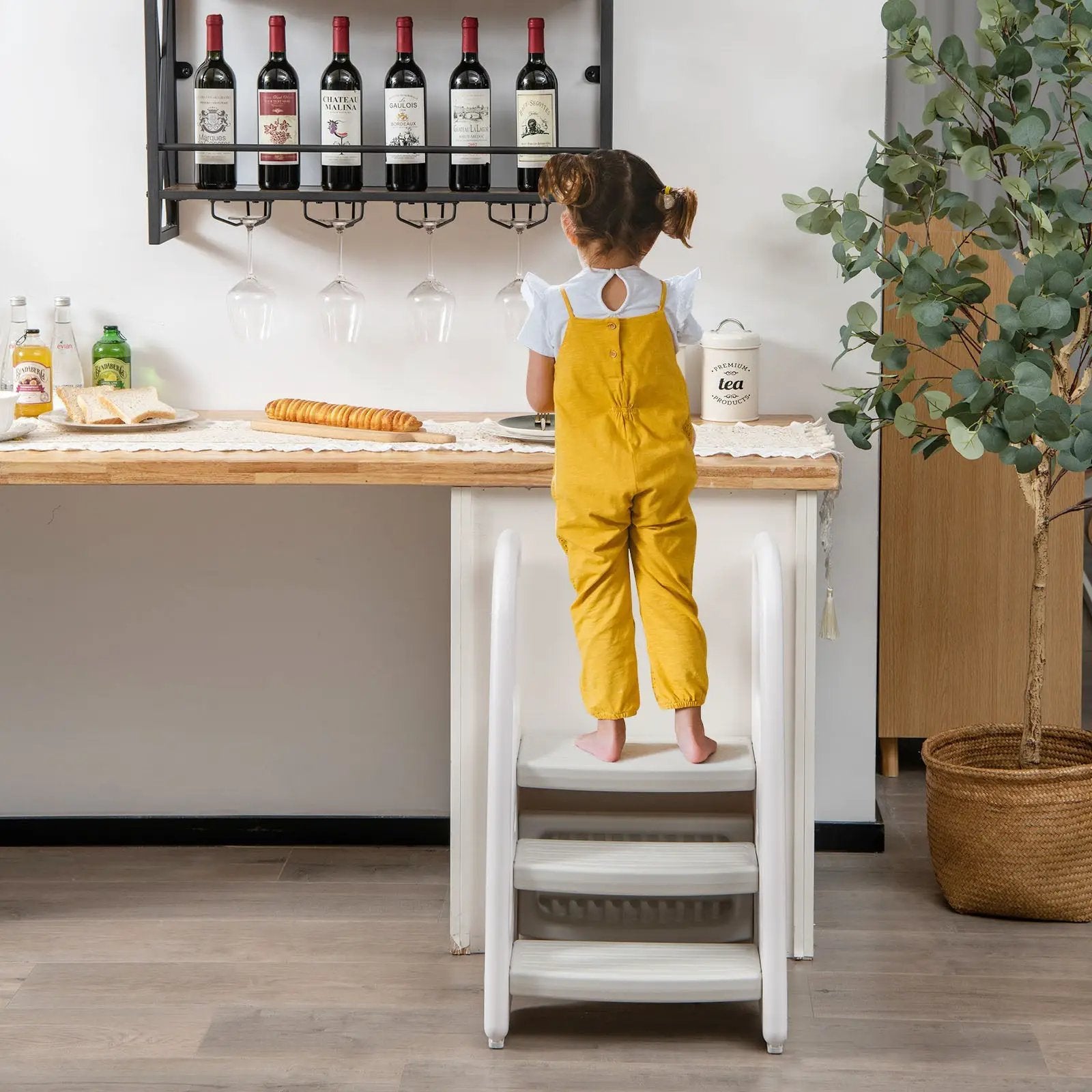 3-Step Stool with Safety Handles and Non-slip Pedals for Toddlers by DirectDeals