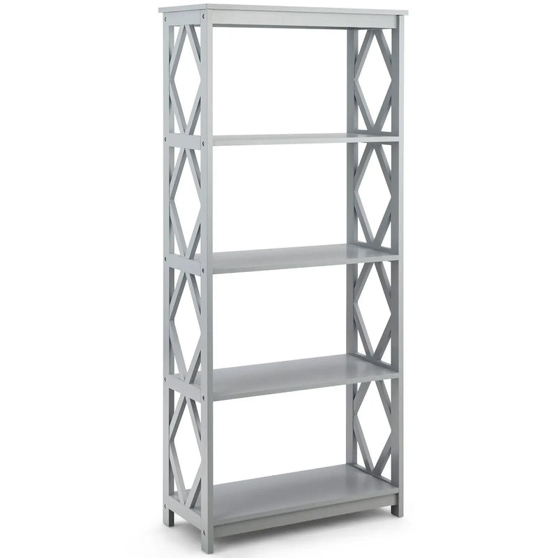 5-Tier Modern Freestanding Bookcase with Open Shelves by DirectDeals