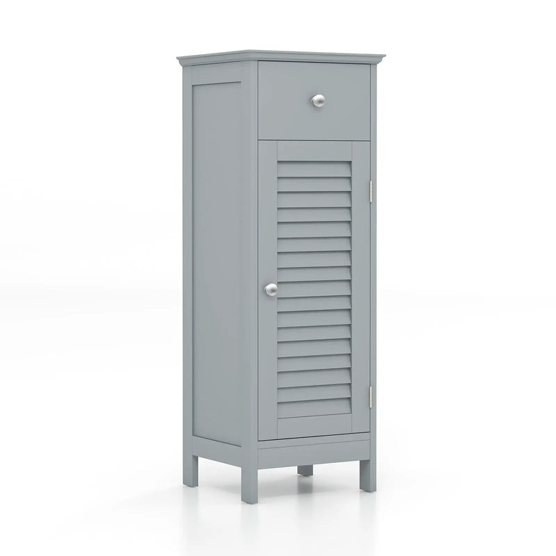Woodern Bathroom Floor Storage Cabinet with Drawer and Shutter Door by DirectDeals