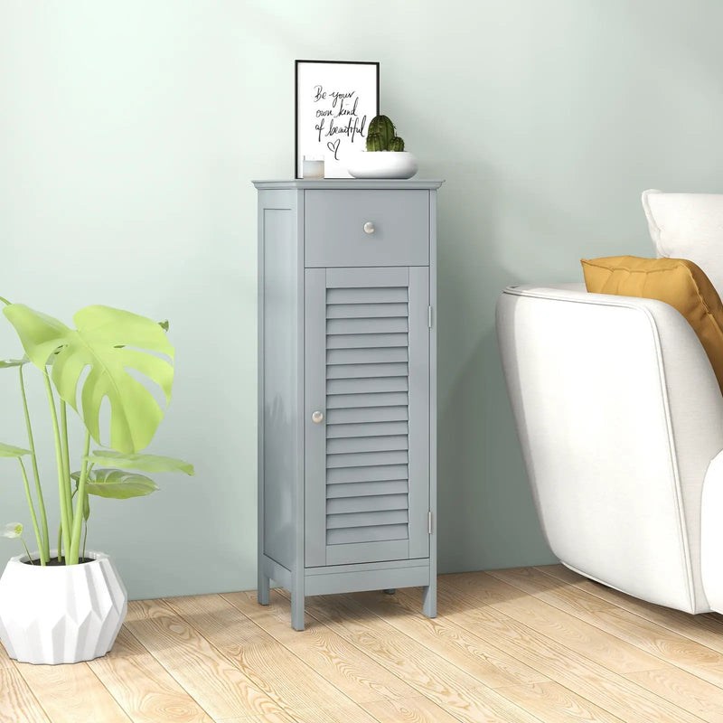 Woodern Bathroom Floor Storage Cabinet with Drawer and Shutter Door by DirectDeals