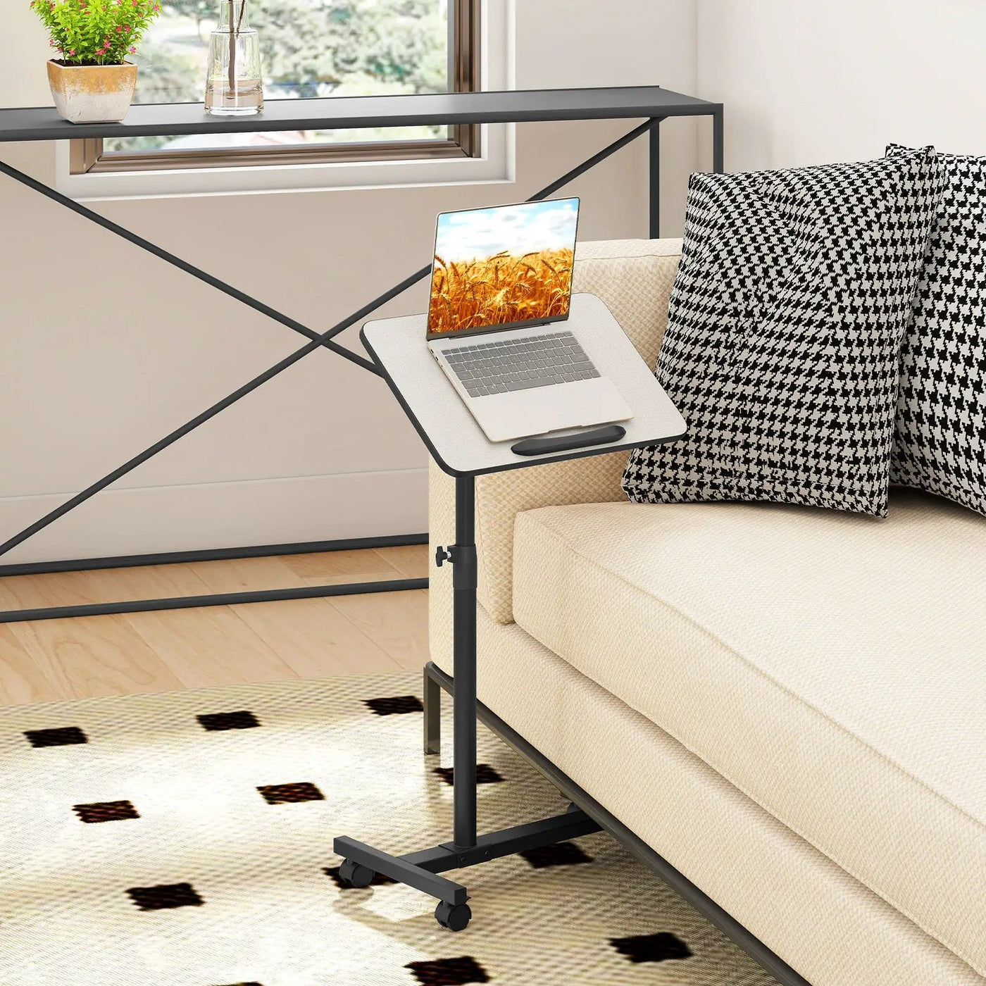 Overbed Rolling Food Tray Table by DirectDeals