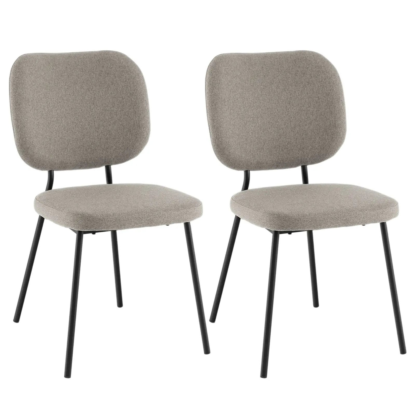 Set of 2 Modern Armless Dining Chairs with Linen Fabric by DirectDeals