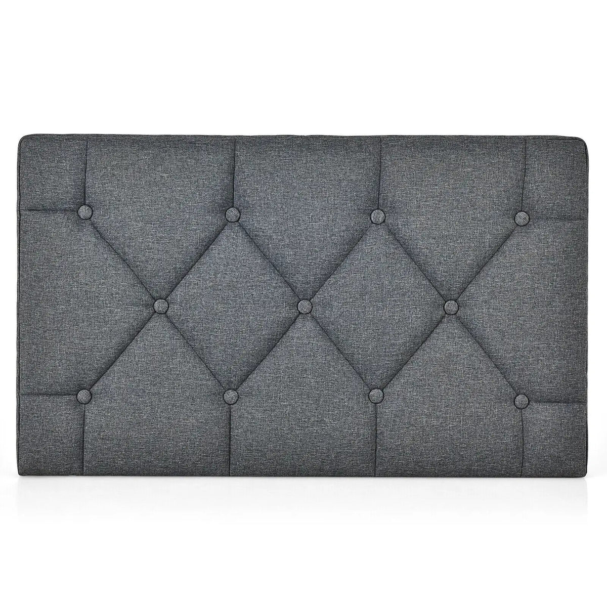 Upholstered Wall Mounted Headboard with Tufted Button Linen Fabric by DirectDeals