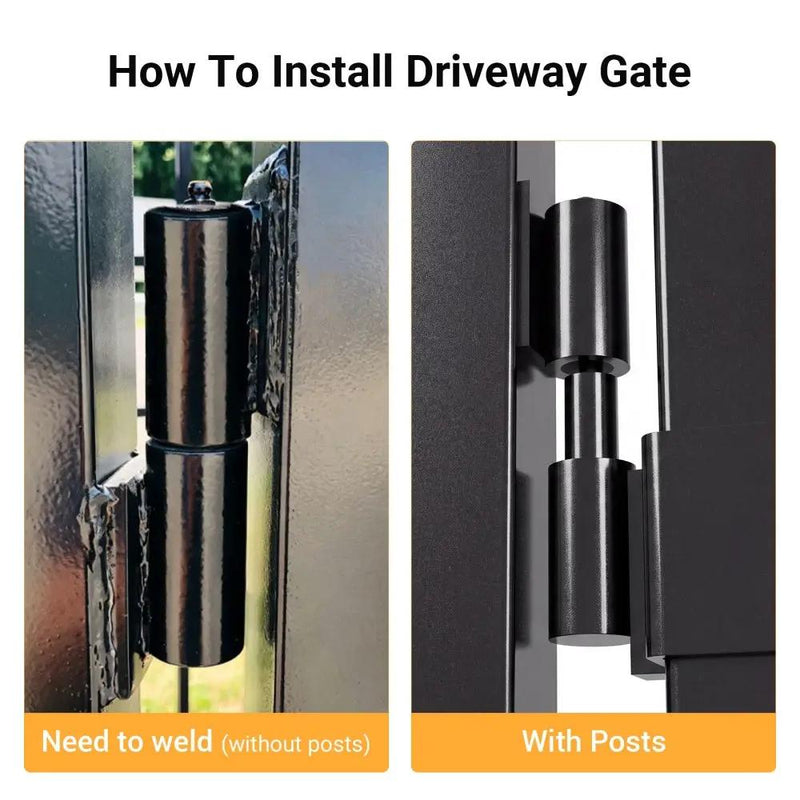 16x8 ft Steel Dual Swing Driveway Gate with Tree Pattern, photo 7 of 13