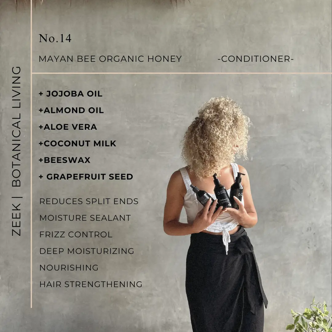 ZEEK MAYAN BEE ORGANIC HONEY HAIR CONDITIONER / 16 OZ BOTTLE by ZEEK