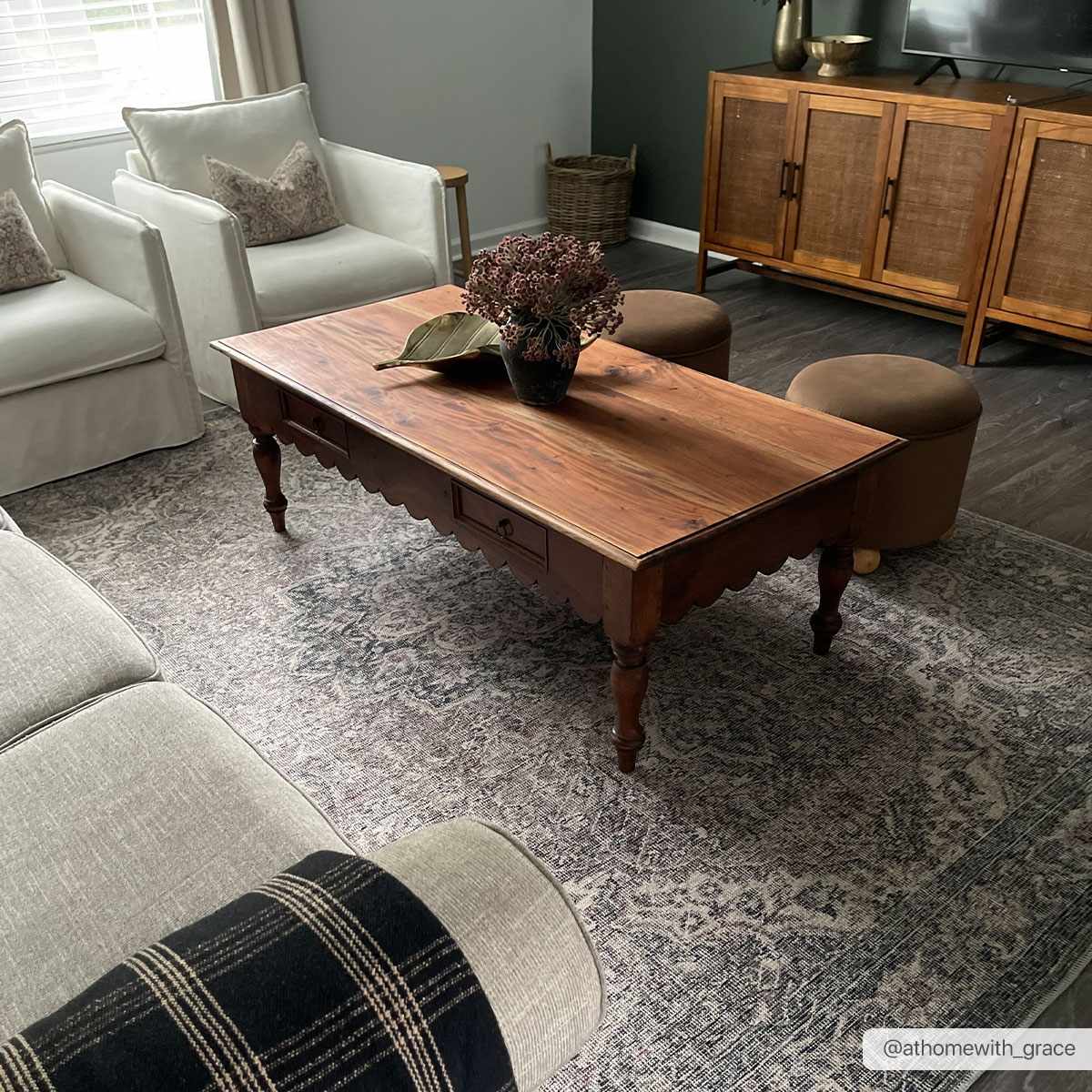Greenpoint Dusty Blue Washable Rug by Boutique Rugs