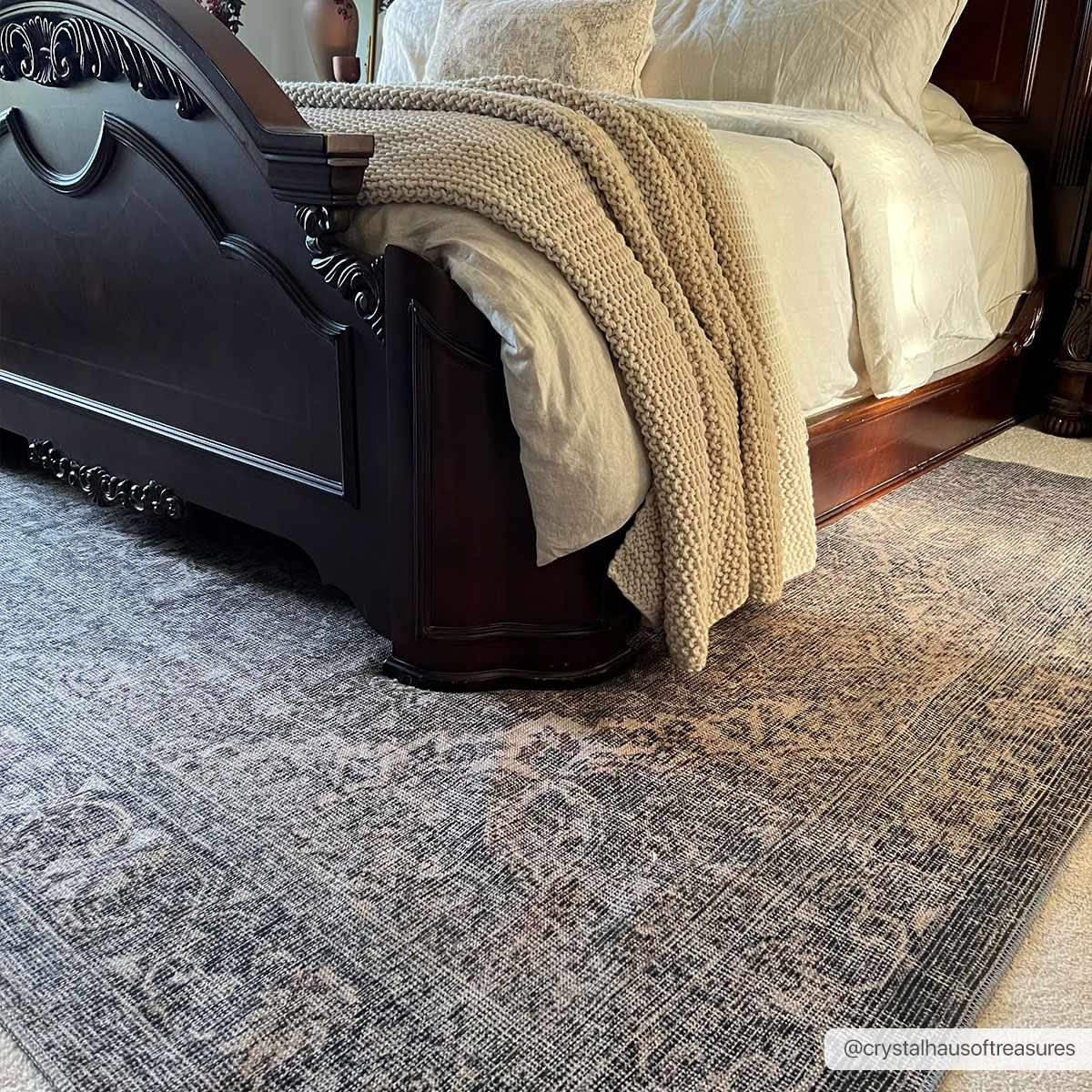 Greenpoint Dusty Blue Washable Rug by Boutique Rugs
