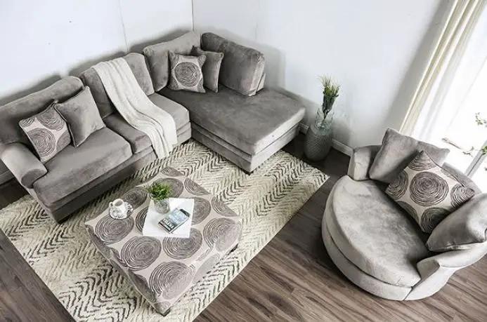 Groovy - Smoky Grey - 2pc Sectional Collection by Unique Piece Furniture