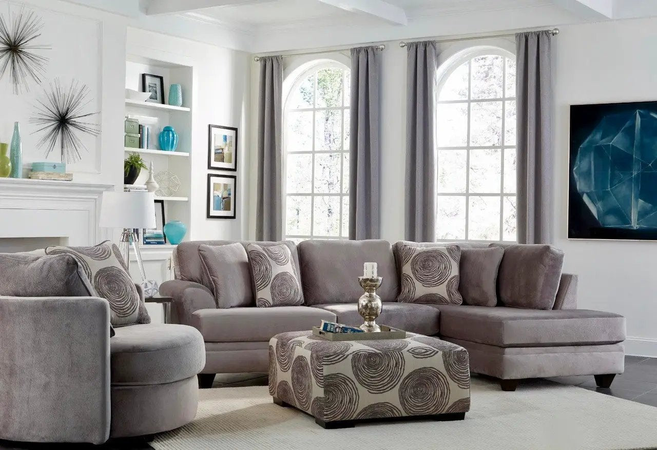 Groovy - Smoky Grey - 2pc Sectional Collection by Unique Piece Furniture