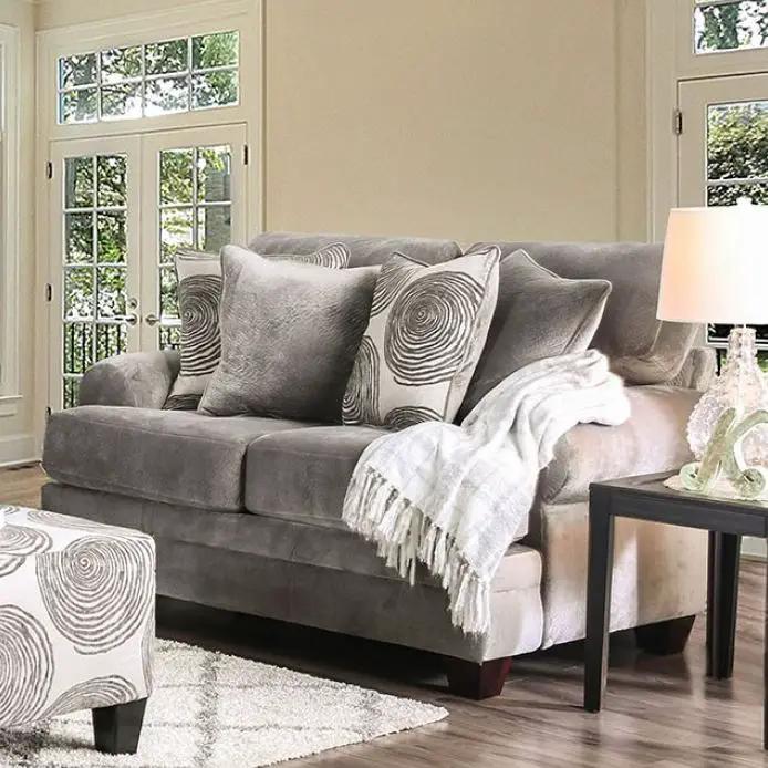 Groovy - Smoky Grey - 2pc Sofa & Love seat Collection by Unique Piece Furniture