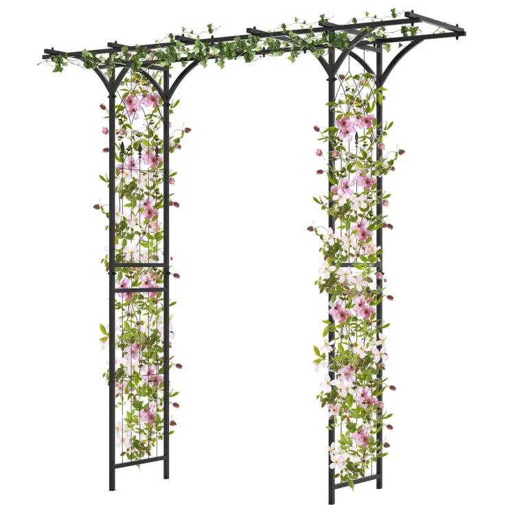 Grow and Flourish: All-in-One Garden Arbor and Raised Bed Bundle by DirectDeals