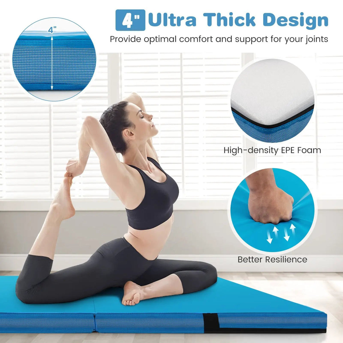 4ft x 4ft x 4in Bi-Folding Gym by DirectDeals