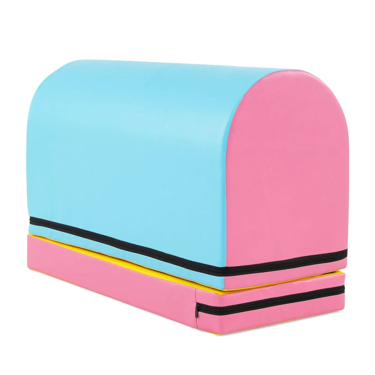 Gymnastics Vaulting Box with Detachable Mat Carrying Handle for Kids by DirectDeals