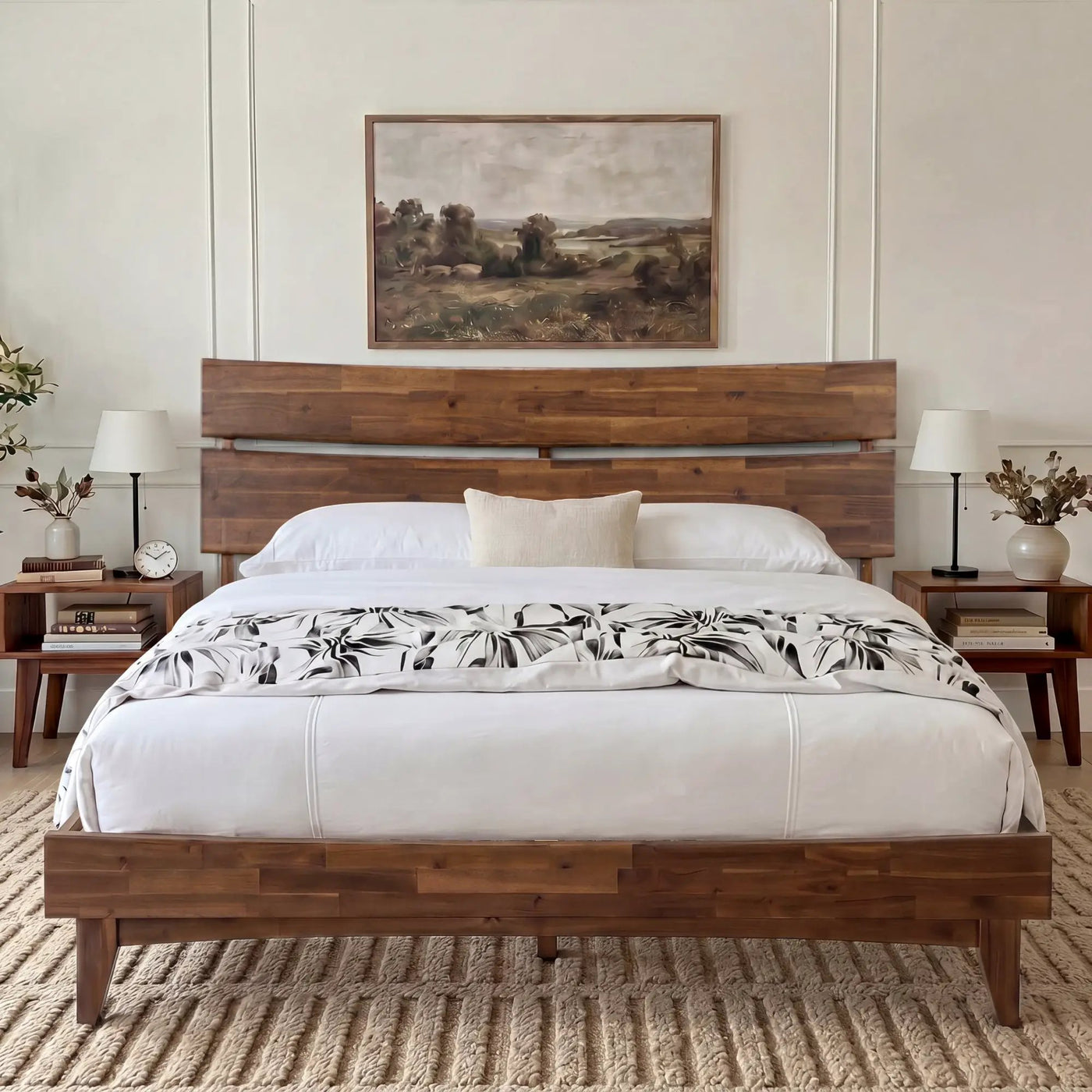 Aurora Solid Wood Bed Frame by Megsu