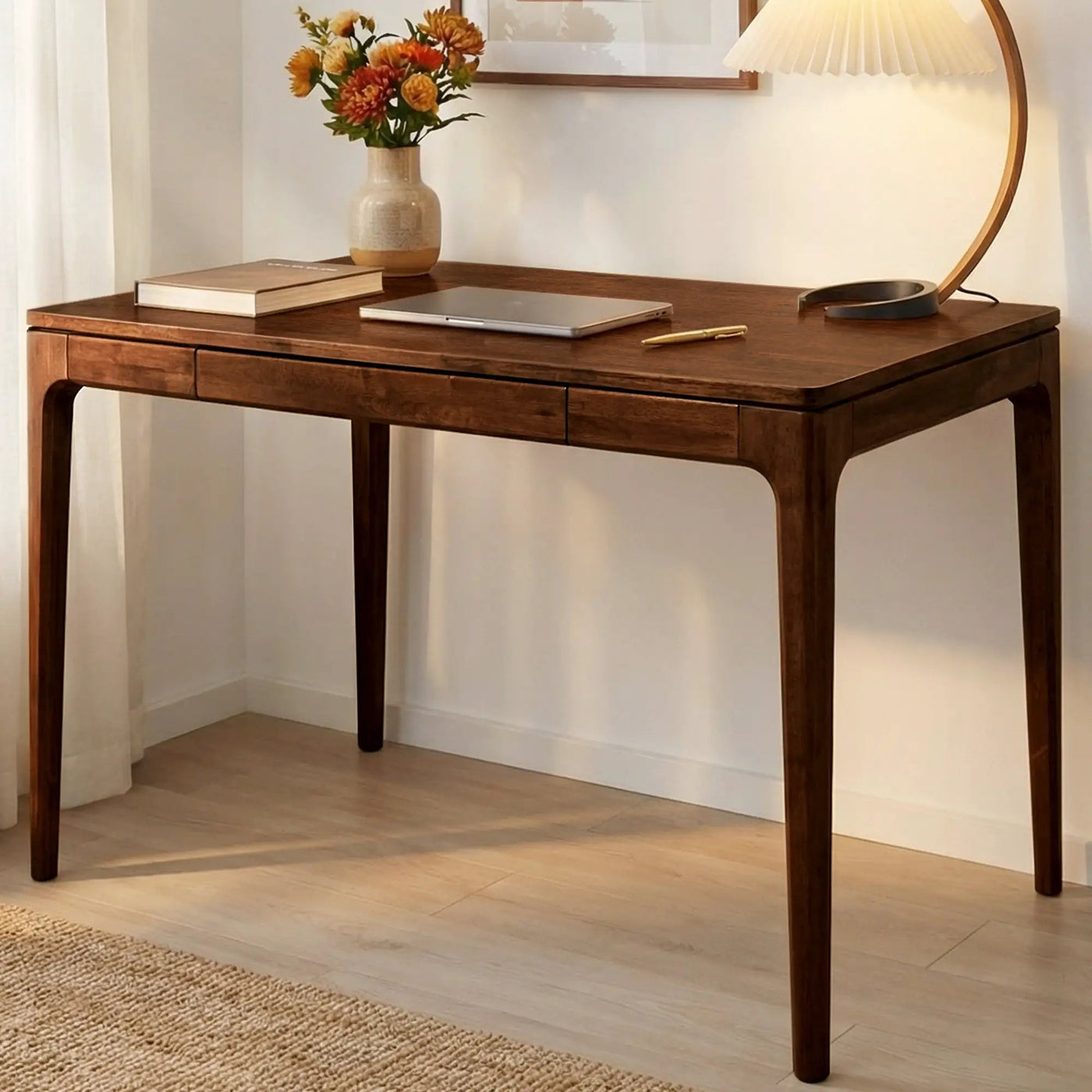 Wilma 48 Inches Rubber Wood Desk by Megsu