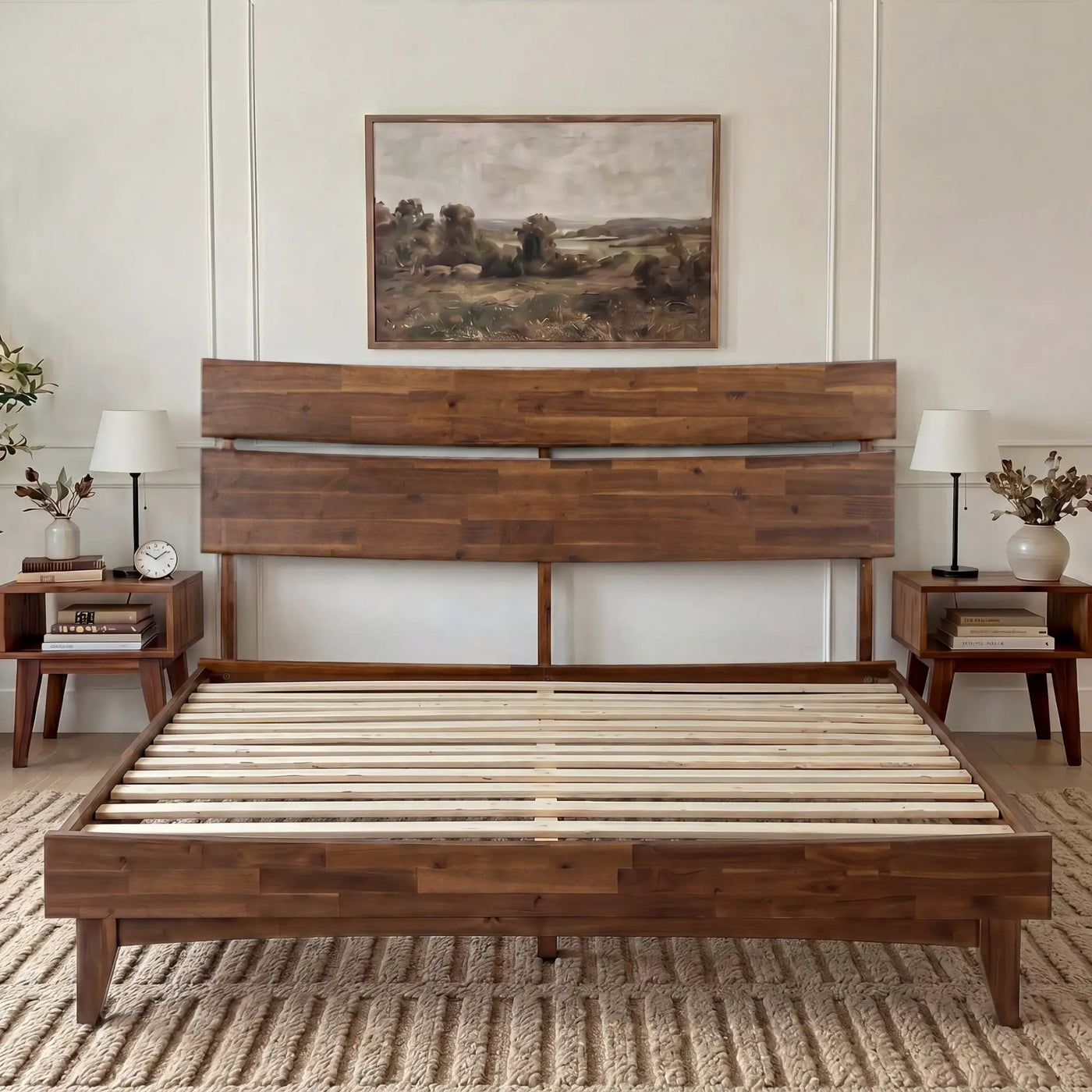 Aurora Solid Wood Bed Frame by Megsu