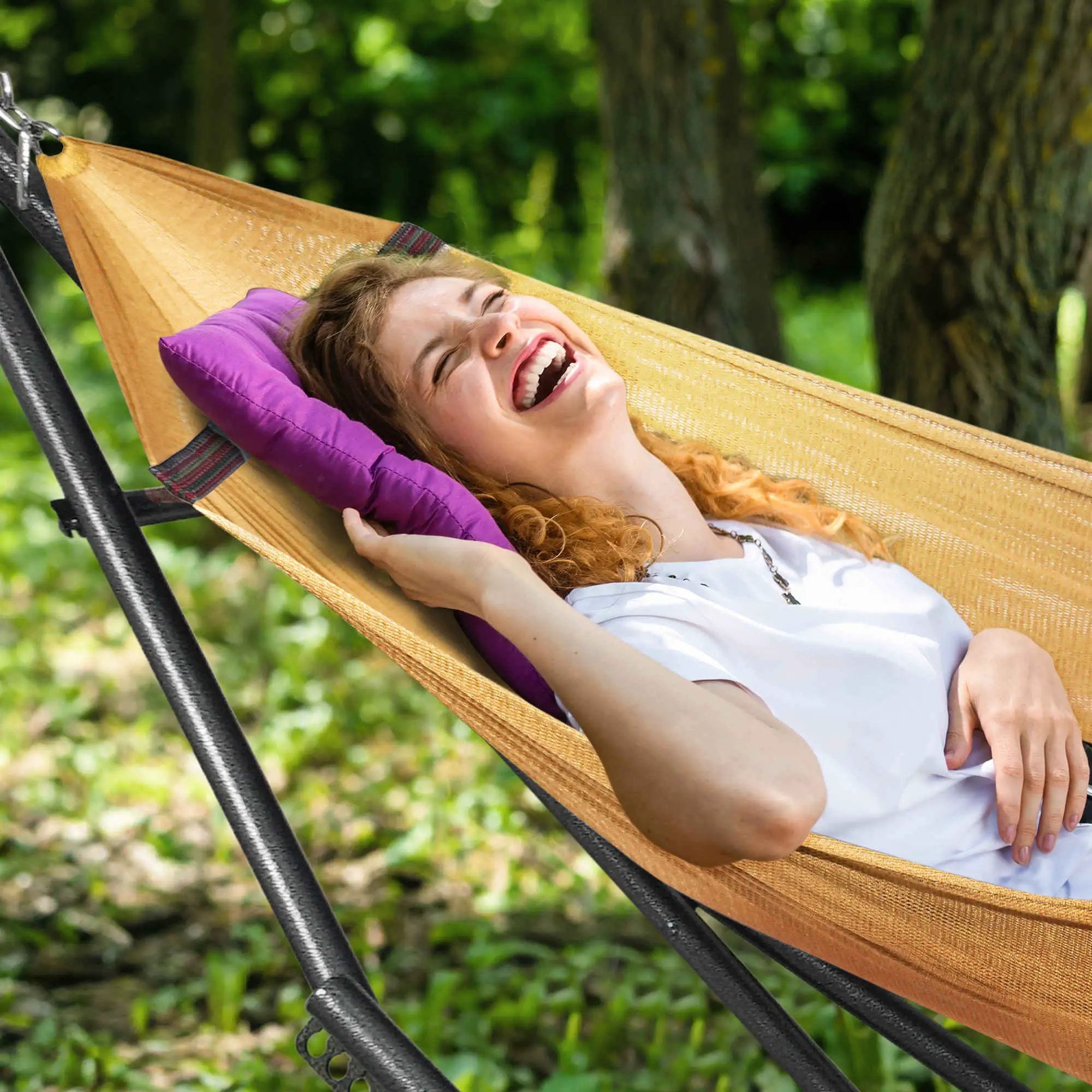 Tranquillo Universal Hammock with Medium Size Stands for Ultimate Relaxation - Ideal Universal Hammock Stands - Medium Size by Megsu