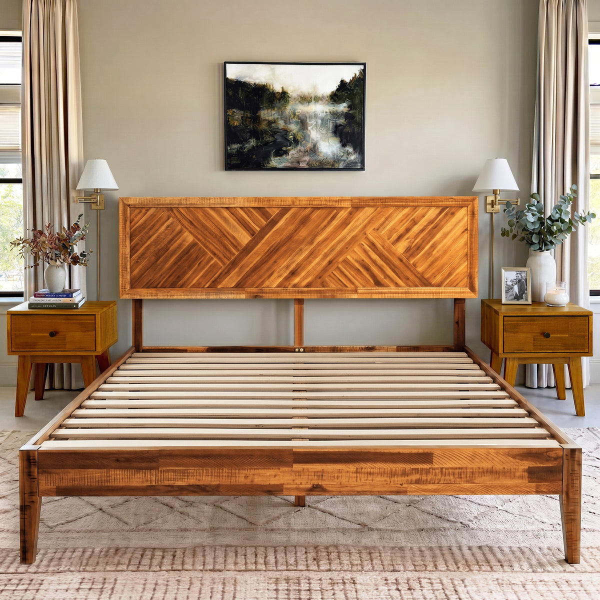 Sierra Solid Wood Bed Frame, photo 38 of 40