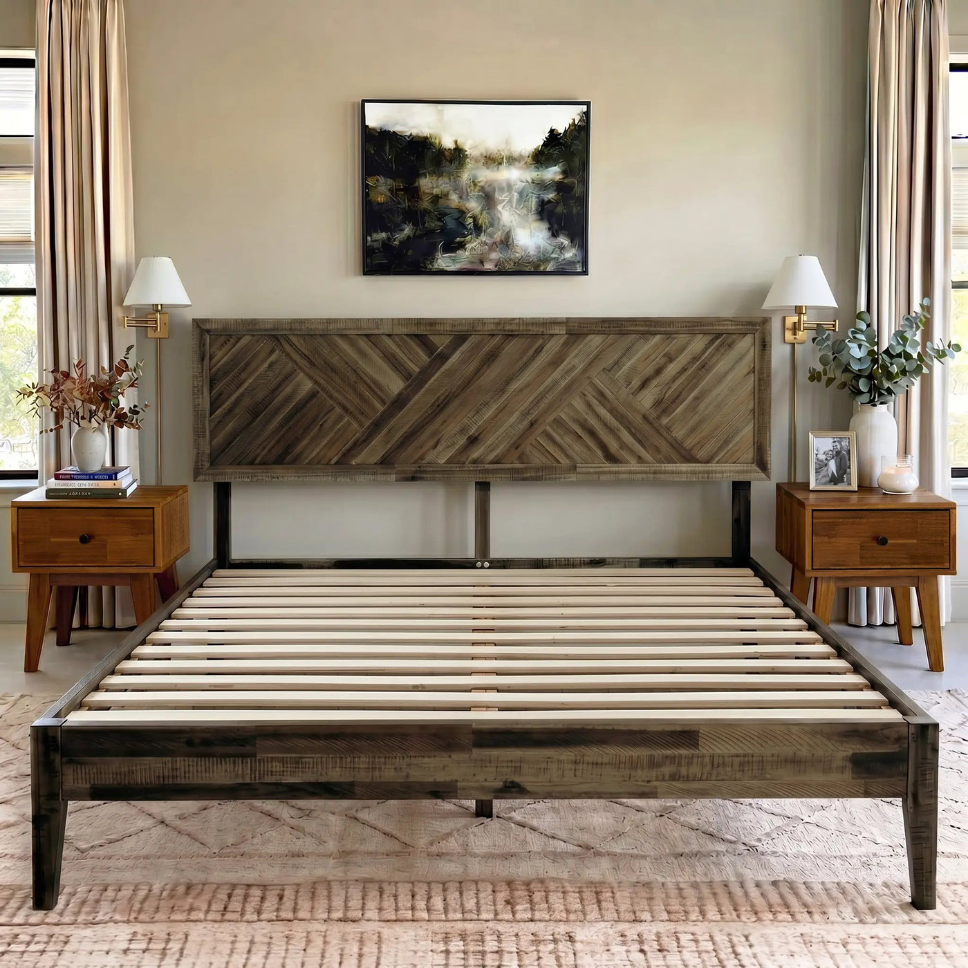 Sierra Solid Wood Bed Frame by Megsu