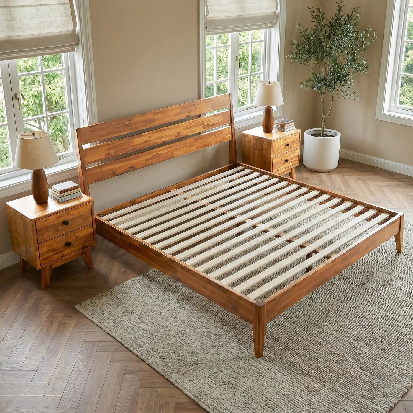 Emery Solid Wood Bed Frame by Megsu