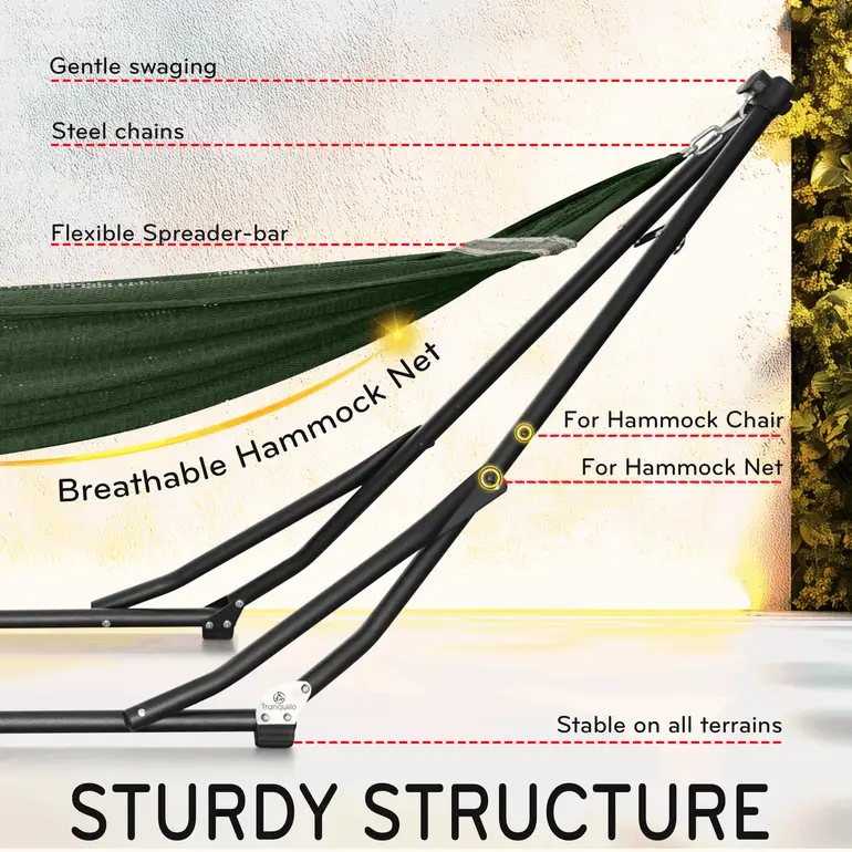 Tranquillo UniGen Transforming Hammock Stand for Ultimate Relaxation by Megsu