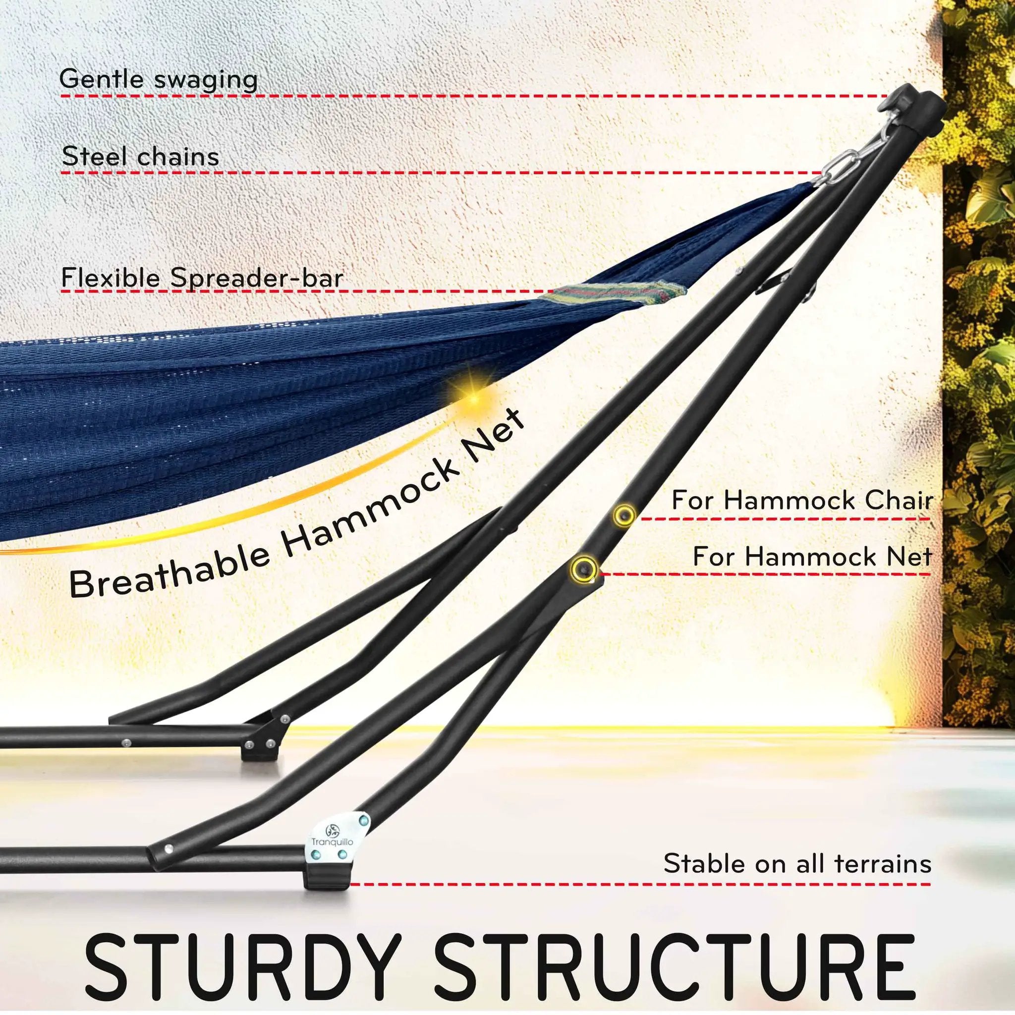 Tranquillo UniGen Transforming Hammock Stand for Ultimate Relaxation by Megsu
