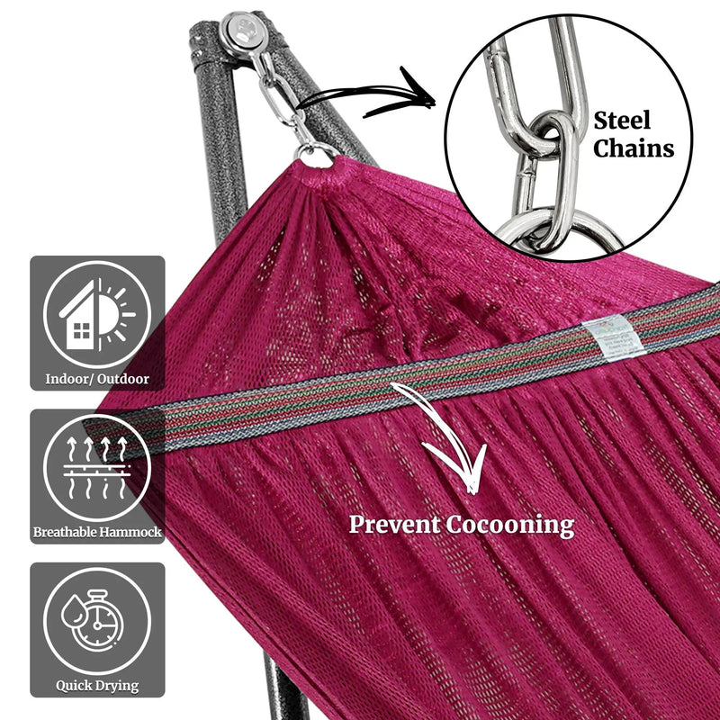 Tranquillo Universal Hammock with Medium Size Stands for Ultimate Relaxation - Ideal Universal Hammock Stands - Medium Size by Megsu