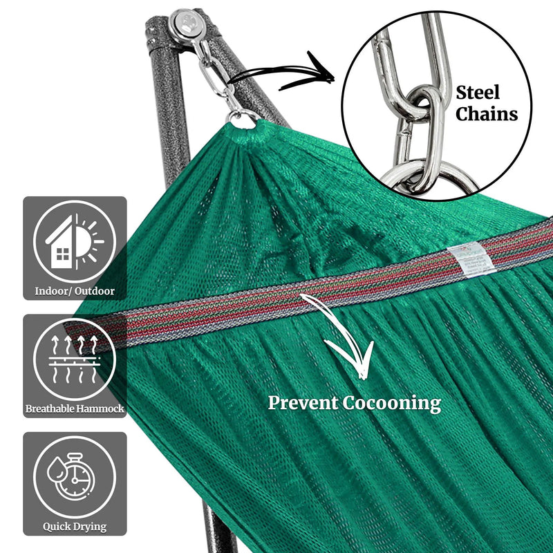 Tranquillo Universal Hammock with Medium Size Stands for Ultimate Relaxation - Ideal Universal Hammock Stands - Medium Size by Megsu
