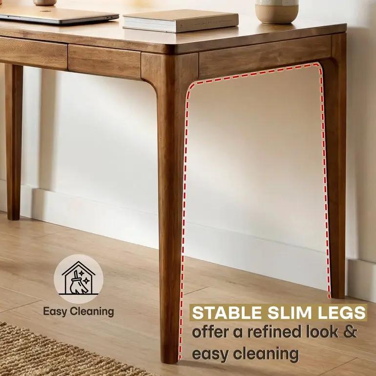 Wilma 48 Inches Rubber Wood Desk by Megsu