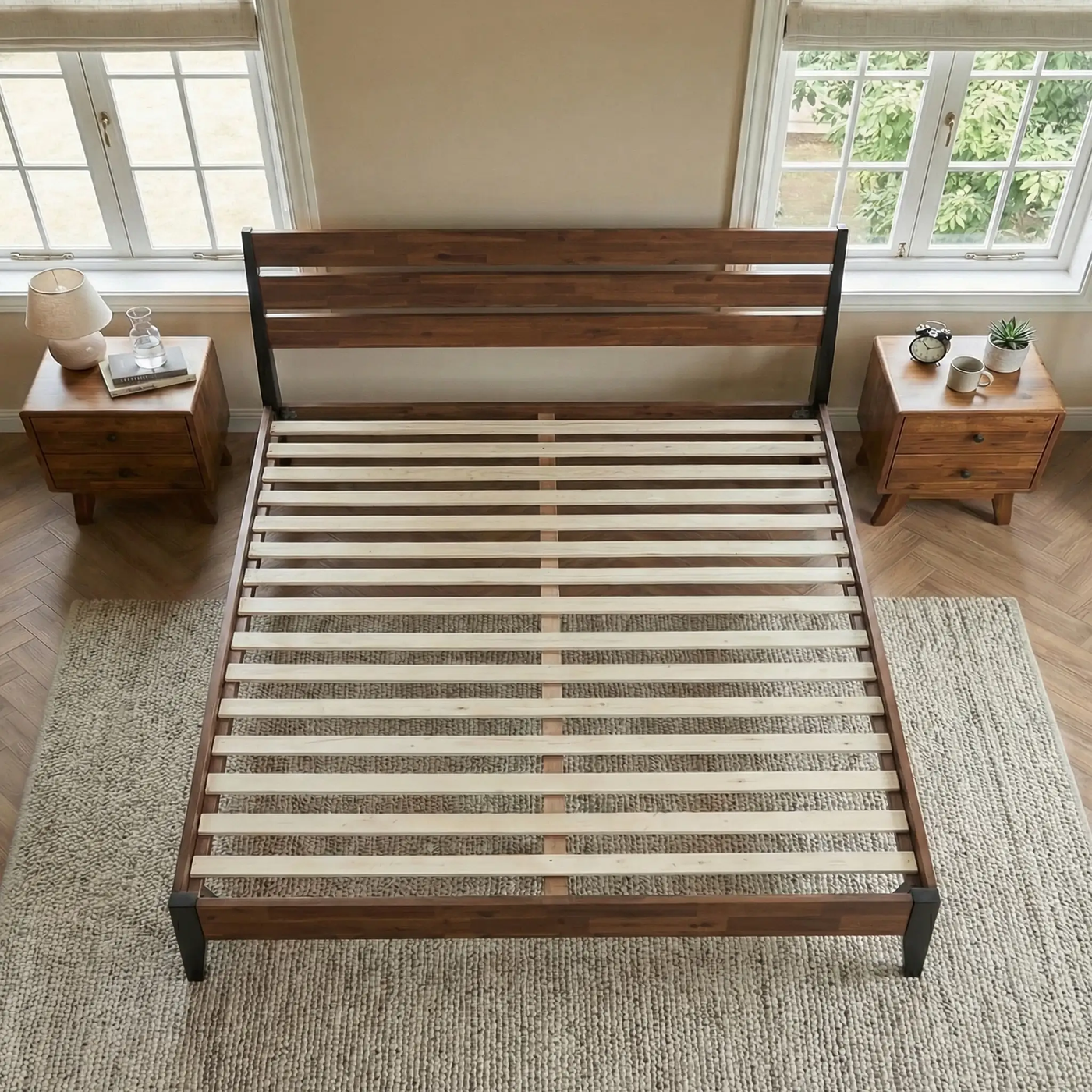 Emery Solid Wood Bed Frame by Megsu