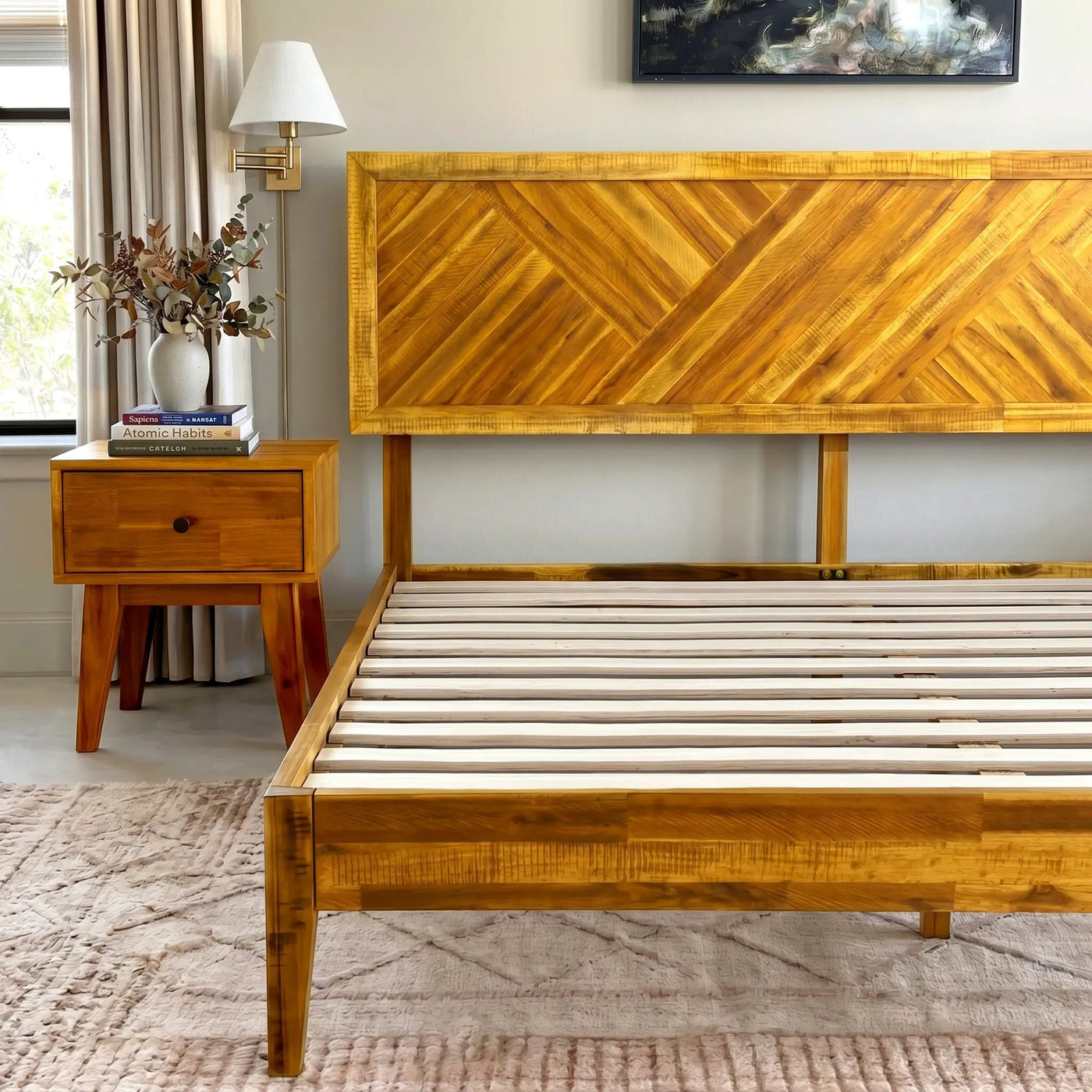 Sierra Solid Wood Bed Frame by Megsu