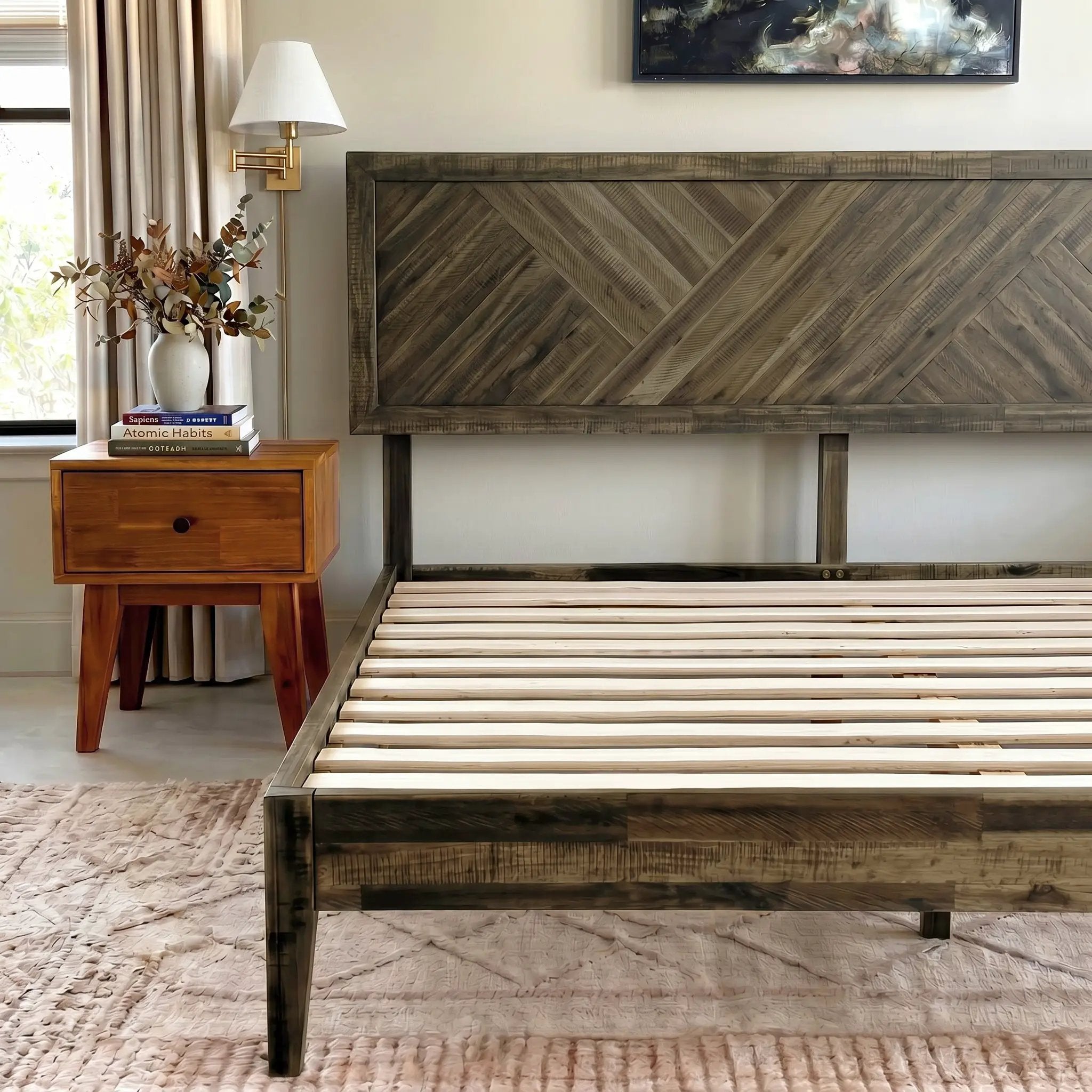 Sierra Solid Wood Bed Frame by Megsu
