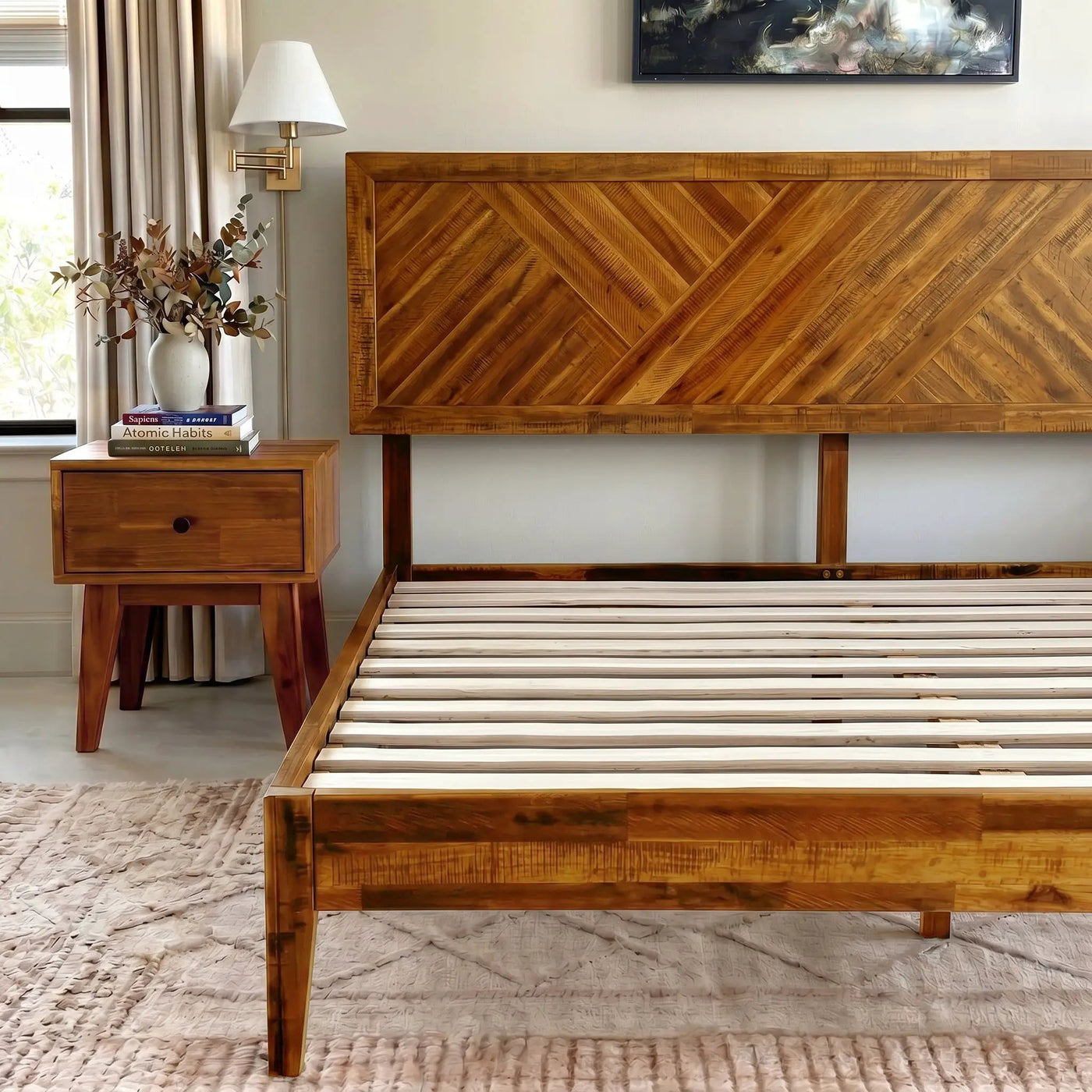 Sierra Solid Wood Bed Frame by Megsu