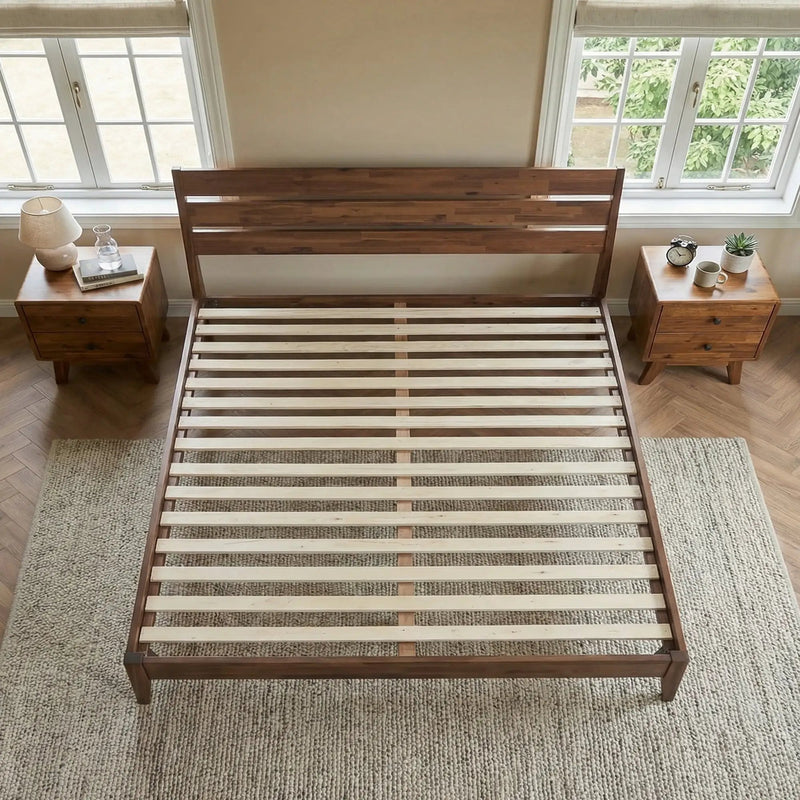 Emery Solid Wood Bed Frame by Megsu