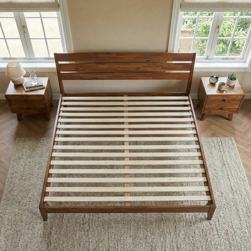 Emery Solid Wood Bed Frame by Megsu