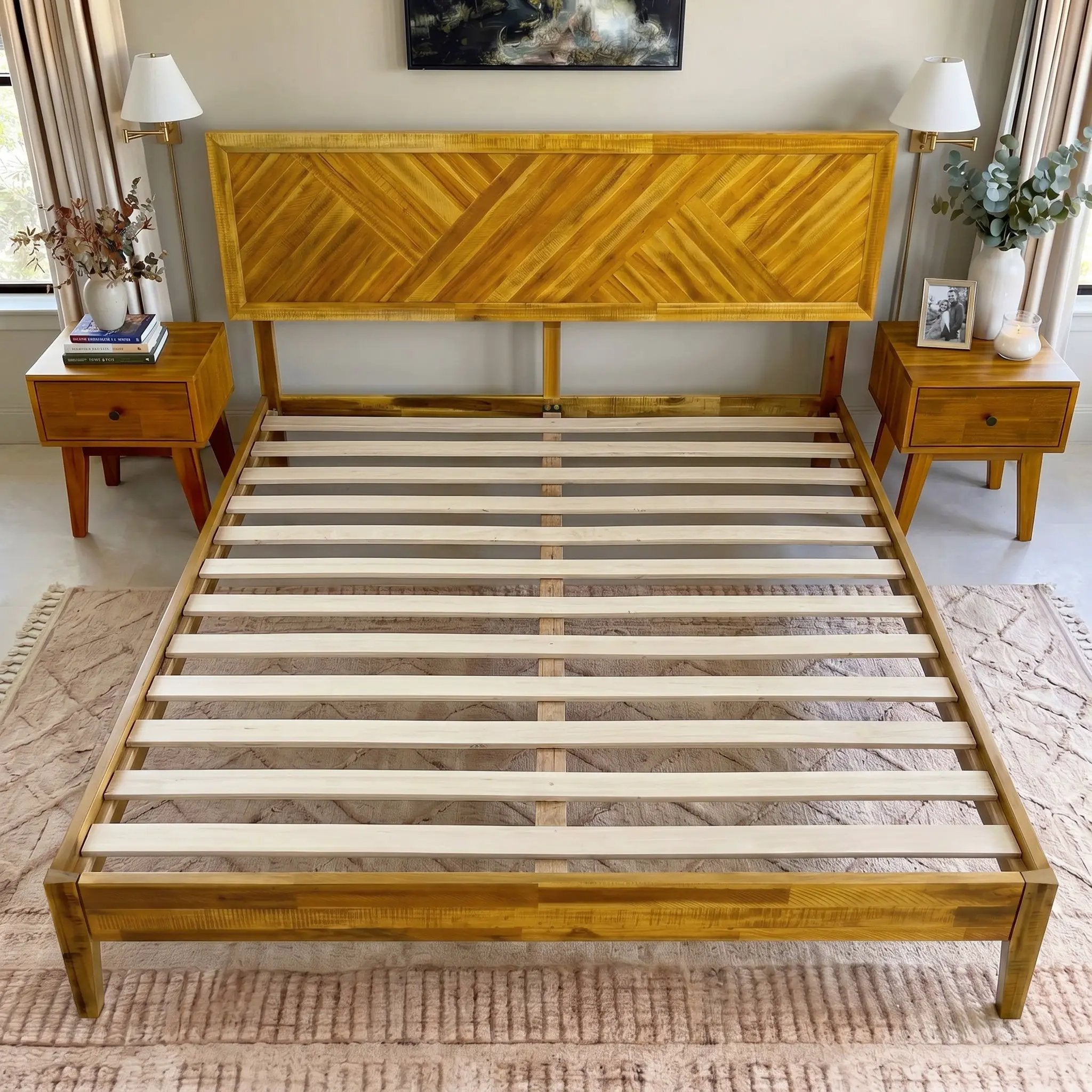 Sierra Solid Wood Bed Frame by Megsu