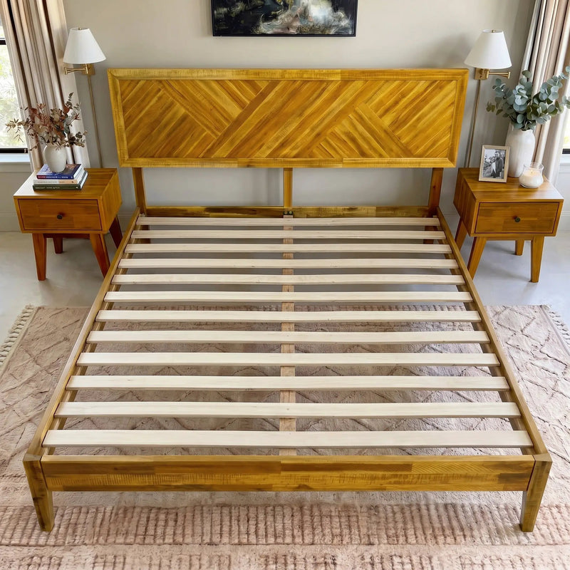Sierra Solid Wood Bed Frame by Megsu
